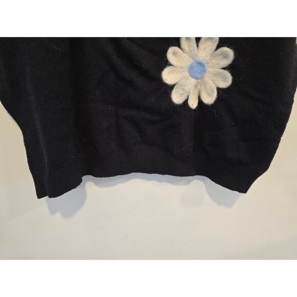 Aaeda Beautiful Multicolored Flower Boho Sweater Top Size M Preloved - Picture 2 of 6